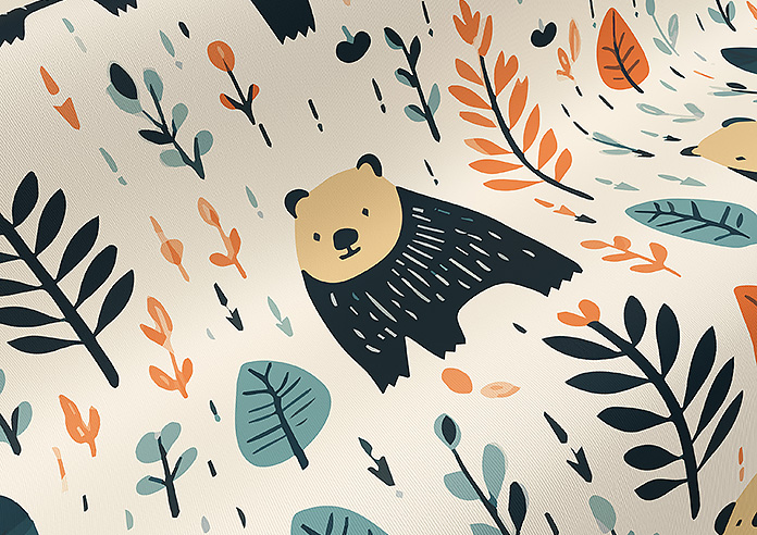 Bear Necessities, Spruce - Roller Blind - Image 4